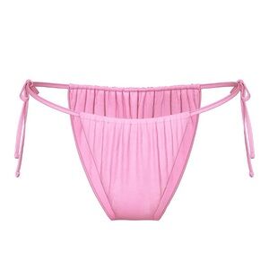 PINK SWIM Side-Tie Cheeky Bikini Bottom Limited Edition Pink Lollipop- NWT